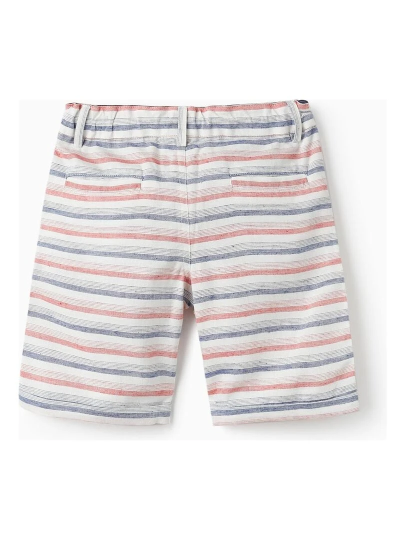 Shorts à Rayures pour Garçon ATLANTIC COMPANY Rouge