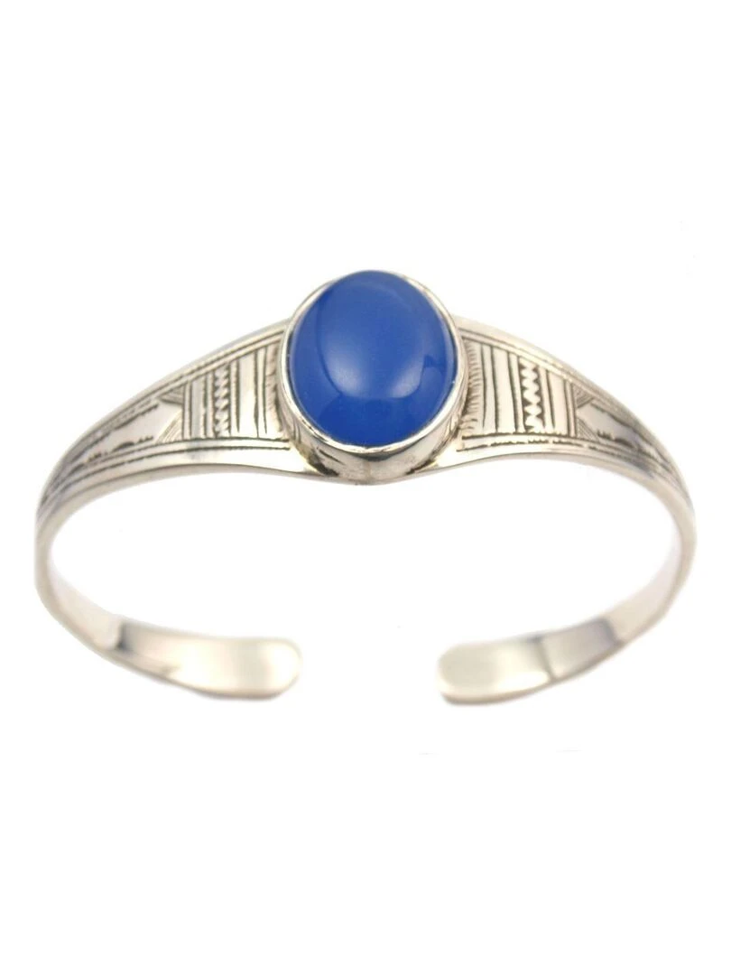 Gros Bracelet rigide touareg en argent  Bijoucolor   Argent