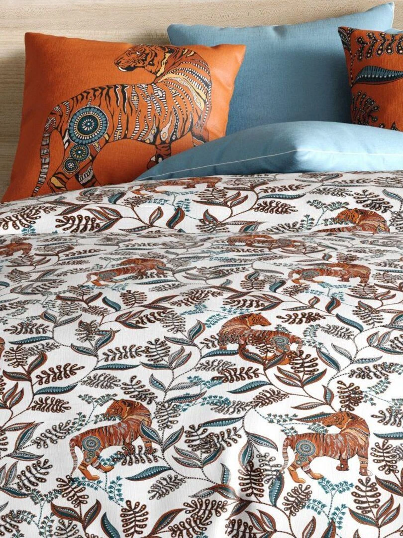 Parure de lit 2 places coton à motifs 200x200 cm   Blanc