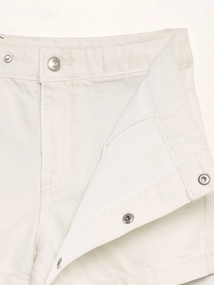Jupe short en jean   Blanc