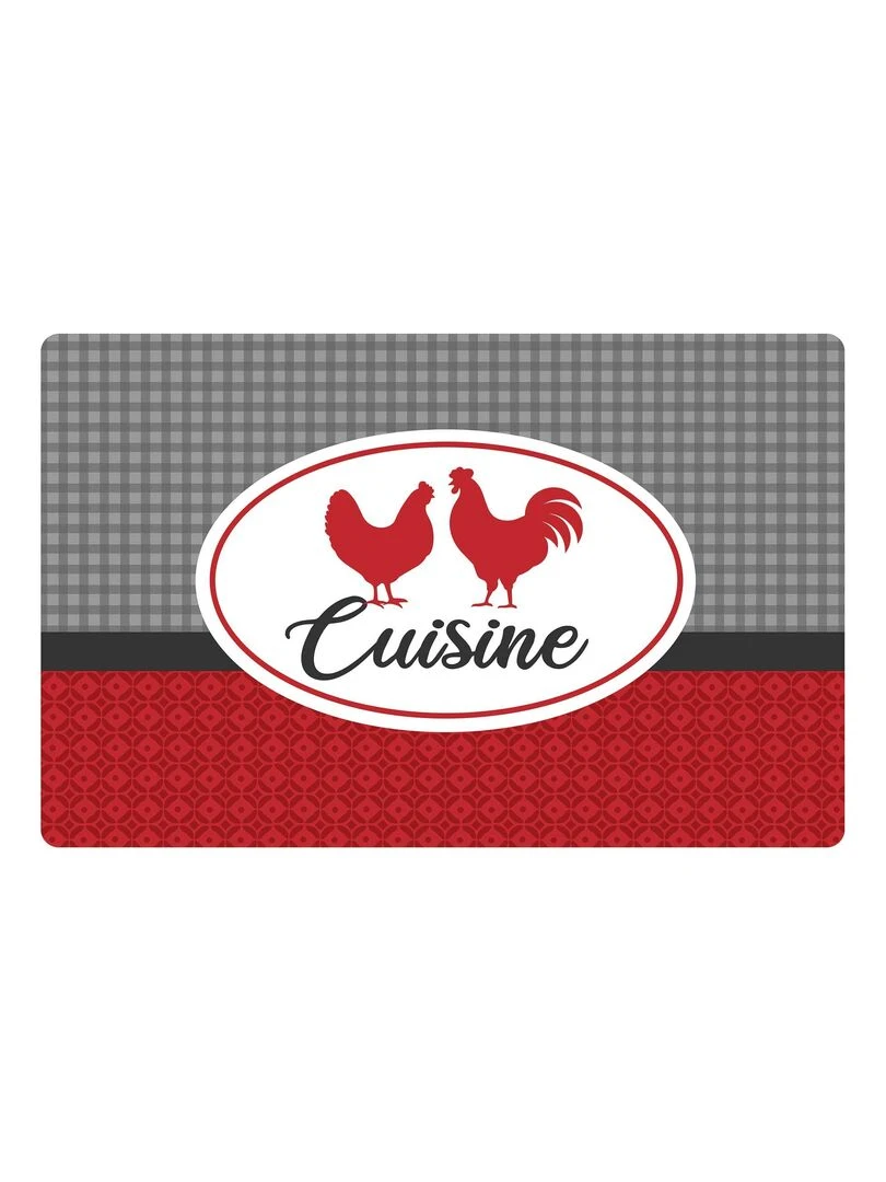 Set de table 28 x 44 cm Cuisine poulet Rouge