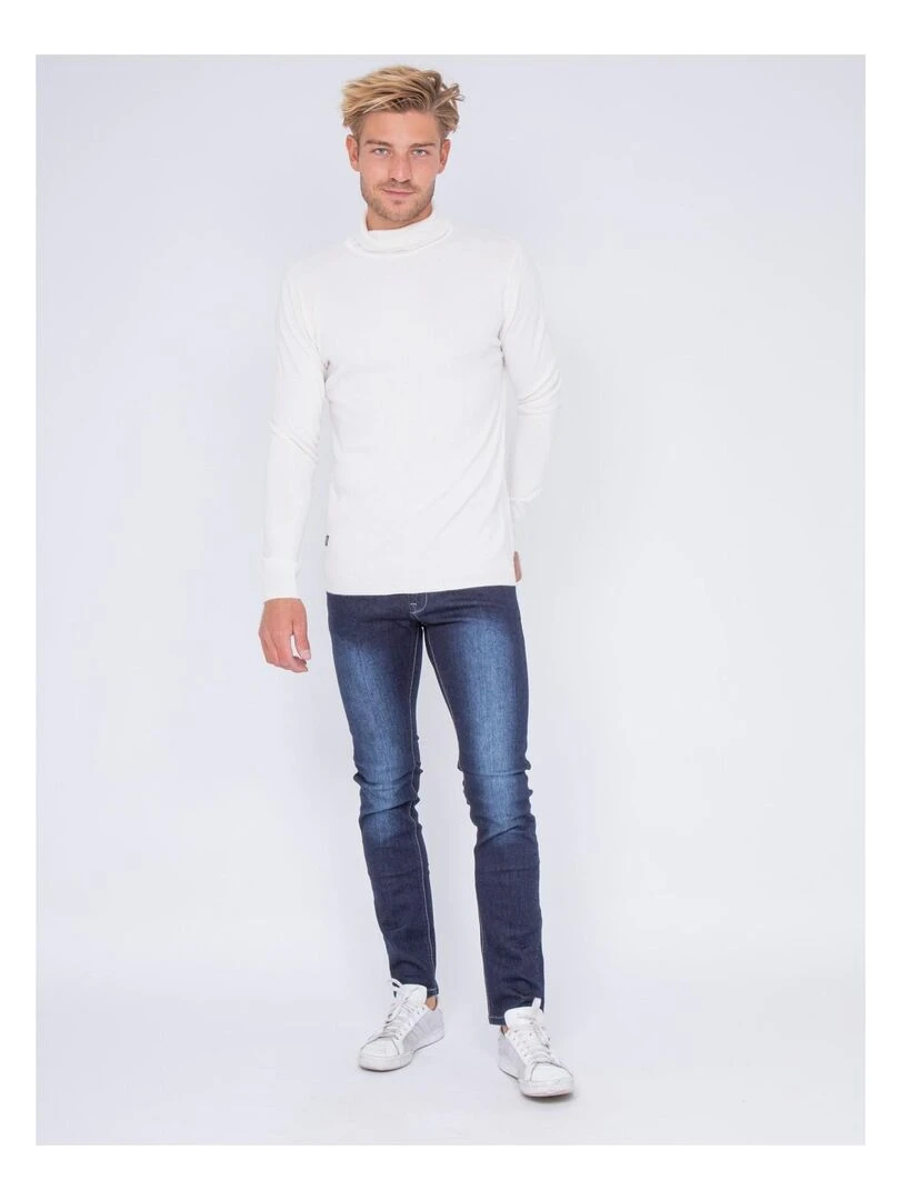 Pull col roulé aspect cachemire LOVOU   Ecru