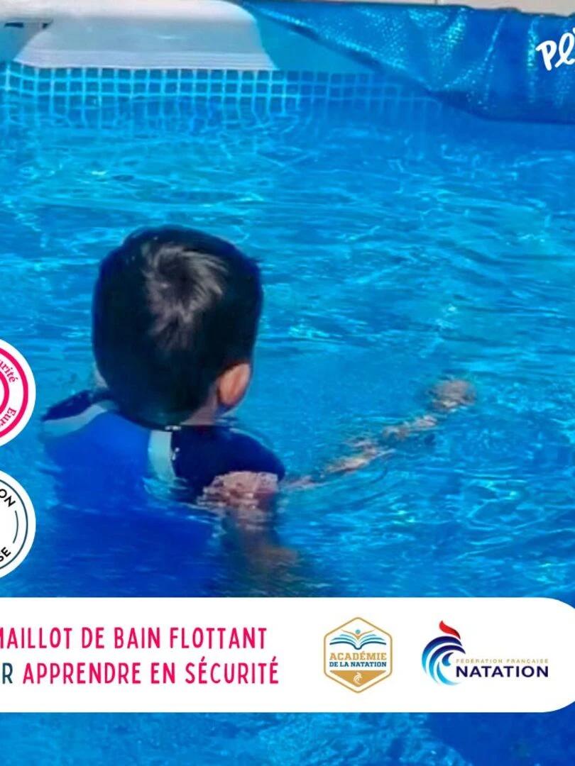 Maillot de Bain Florent Enfant avec Flotteurs Accessoire de Natation Garçon Bleu