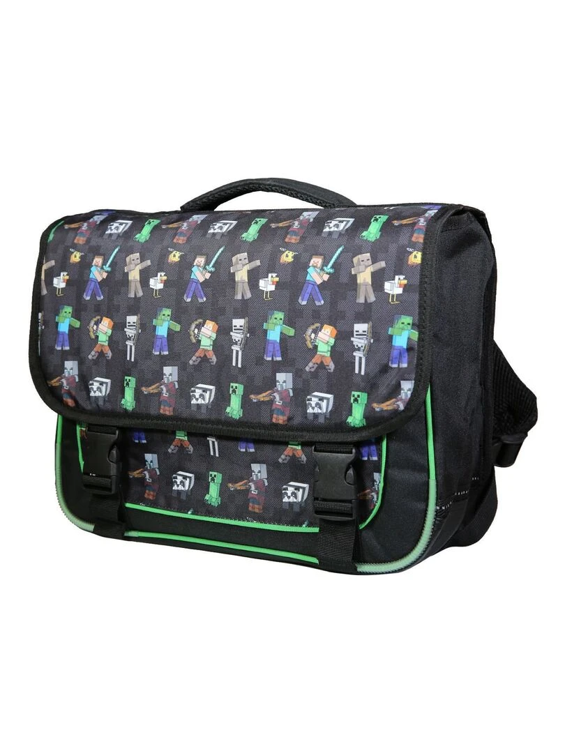 Cartable 38 cm Minecraft Jeu Vidéo Noir Bagtrotter Noir