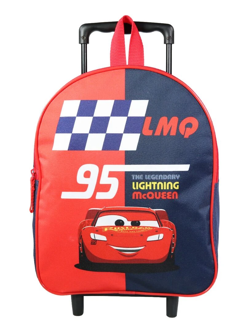 BAGTROTTER Sac à dos à roulettes 31 cm maternelle Disney Cars Rouge et bleu Multicolore