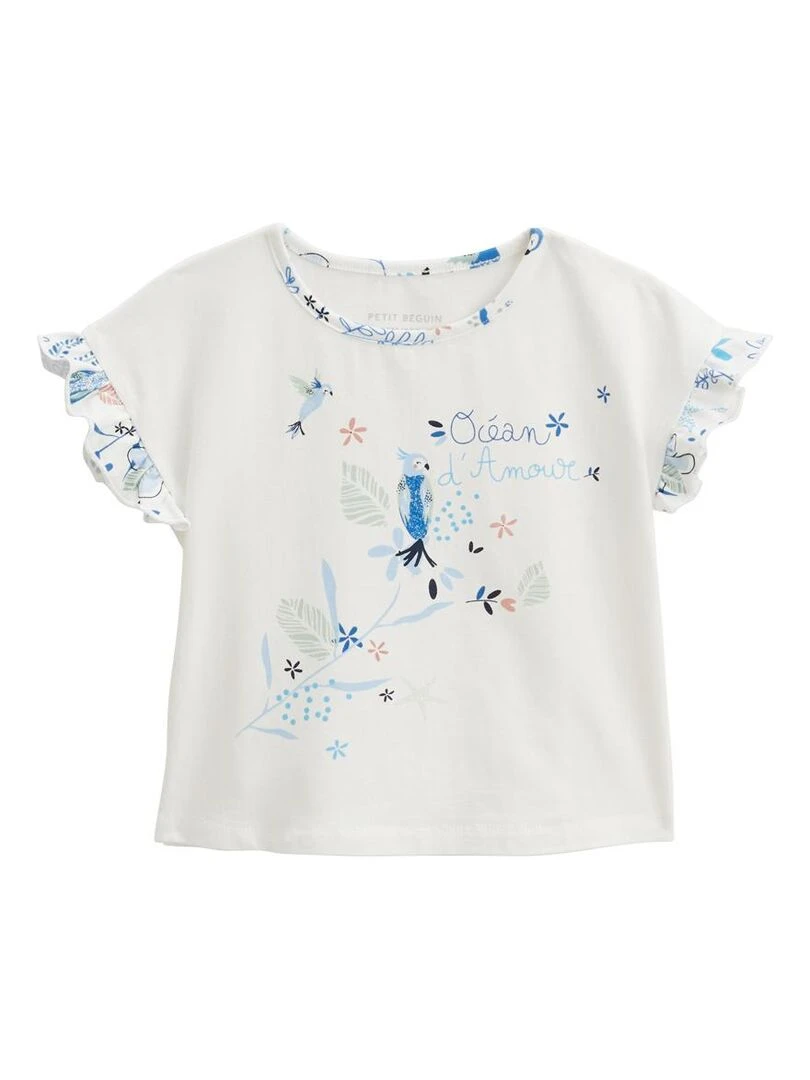 Ensemble bébé t shirt et legging Océan d'amour Bleu