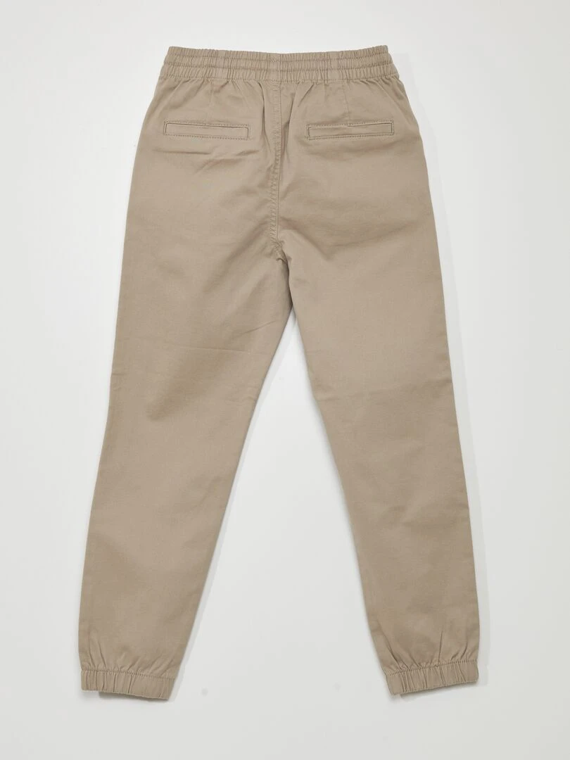 Pantalon jogger avec taille élastiquée   Gris