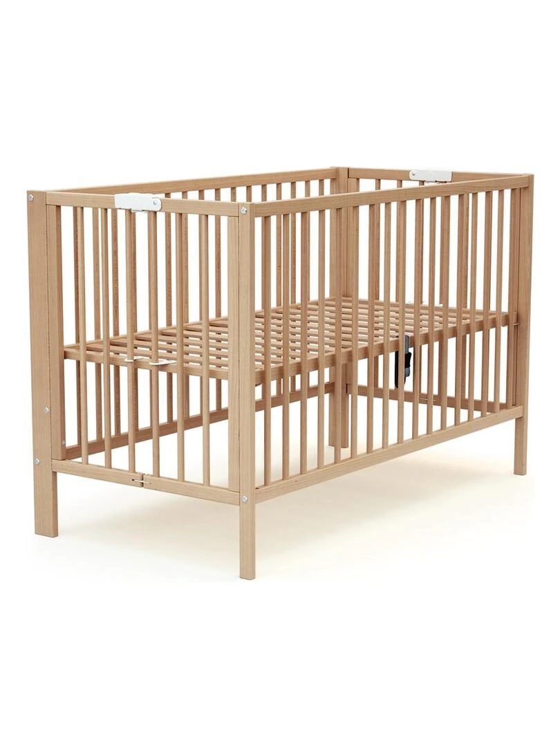 AT4    Lit bébé pliant ESSENTIEL en bois   Marron clair
