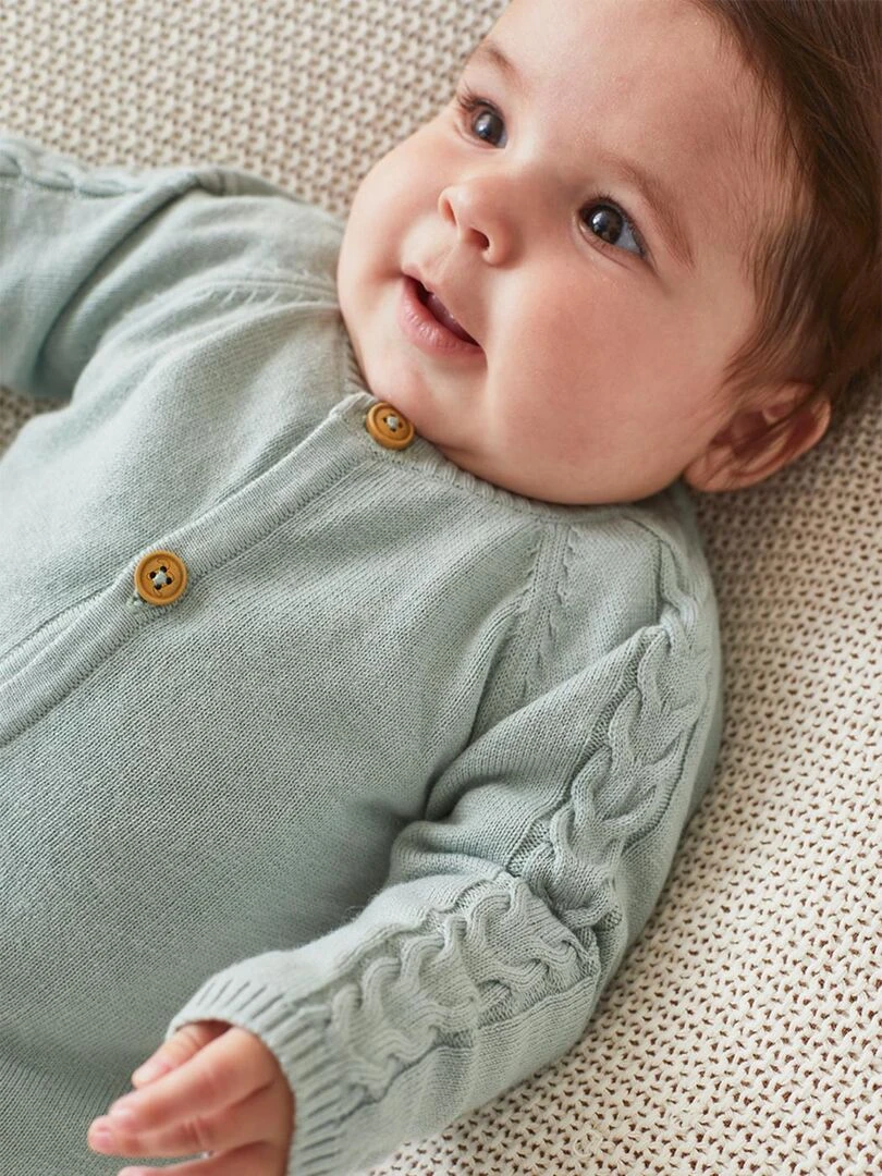 Cardigan en tricot sauge Noukie's Vert