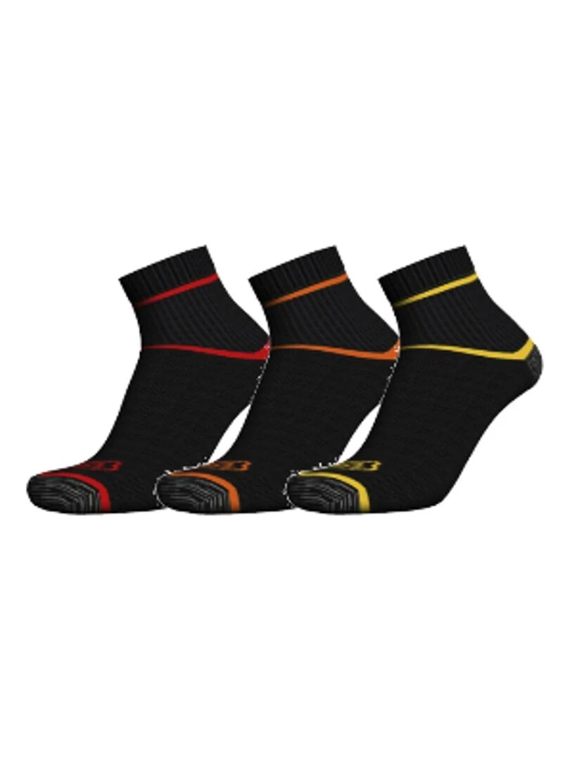 Mi chaussettes de travail renforcées lot de 3 SOCKMN 'Rica Lewis' Noir