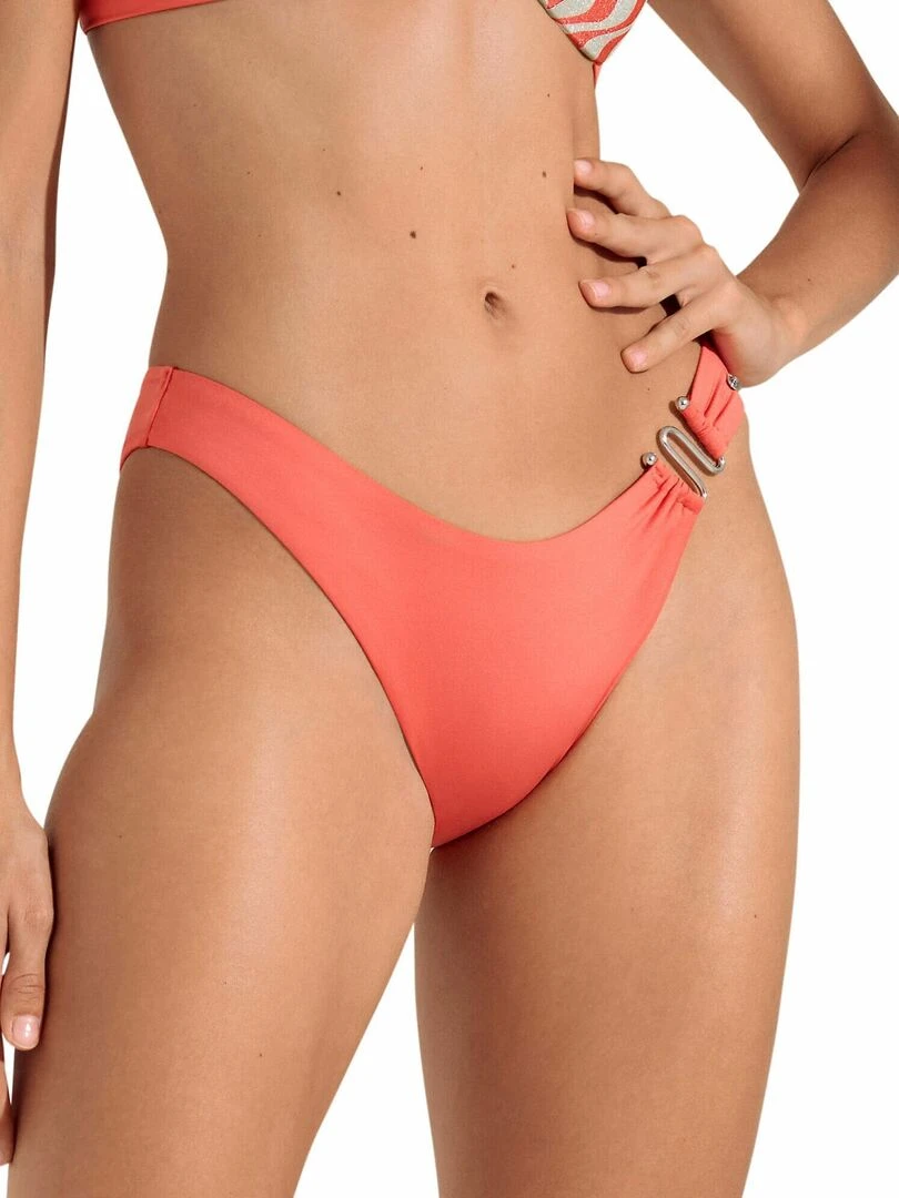 Bas maillot slip de bain bikini échancré taille basse Iceland Orange