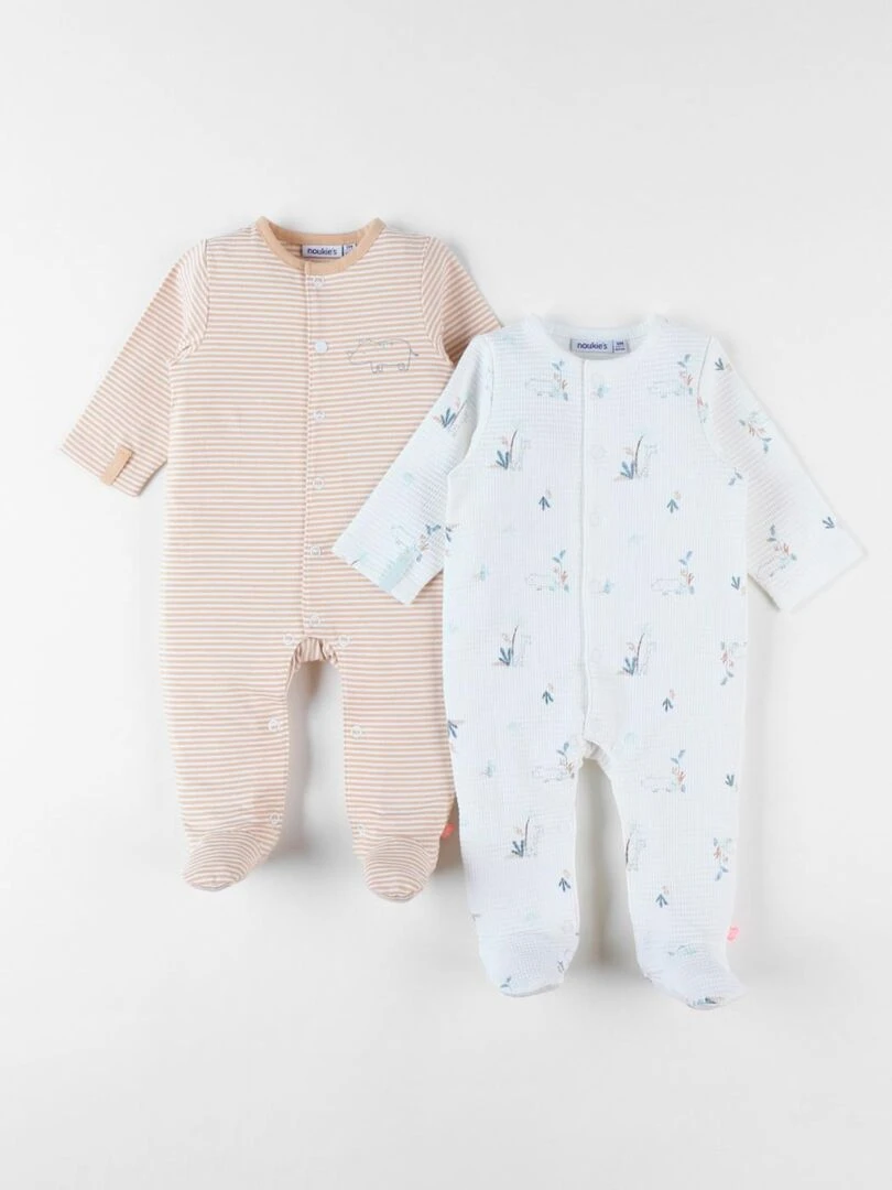 Set de 2 Dors bien Jersey Noukie's Blanc