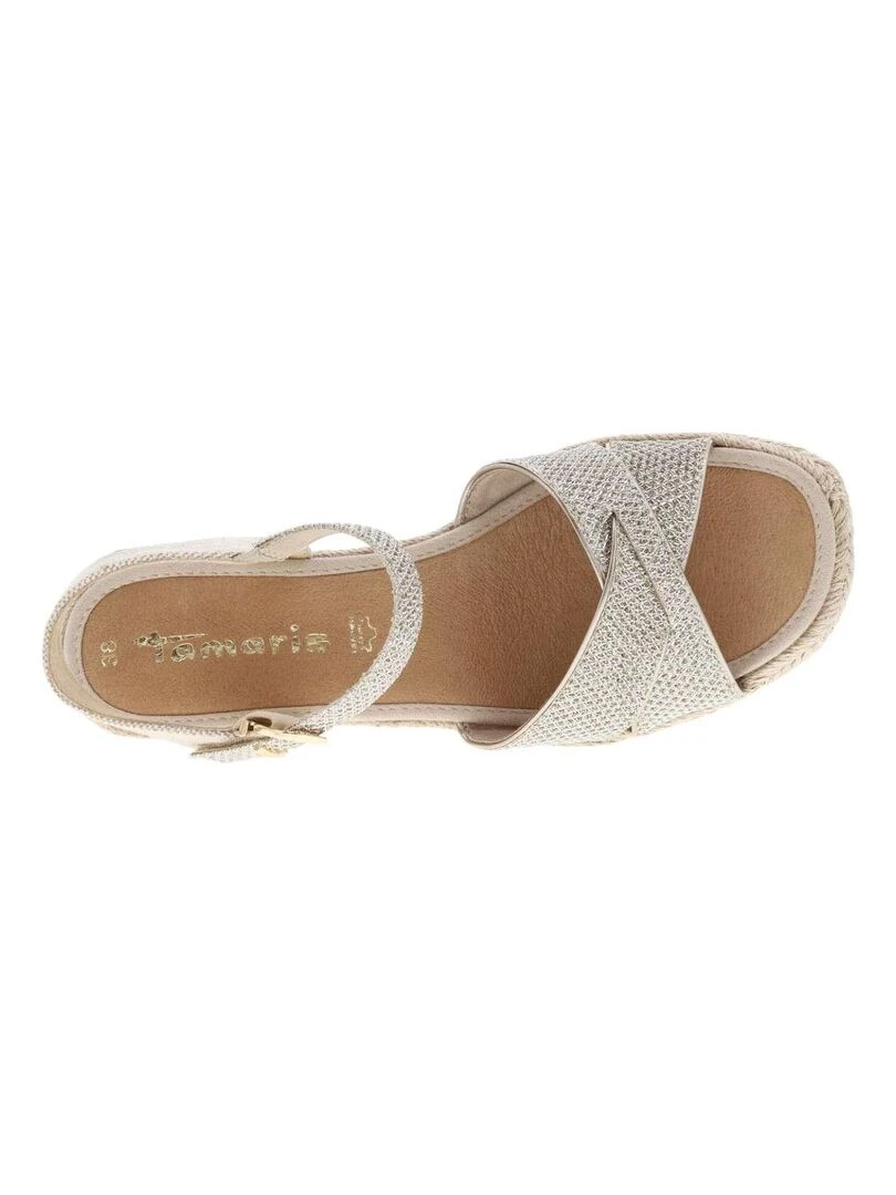 TAMARIS   Nu pieds talon semi compensée   Gris