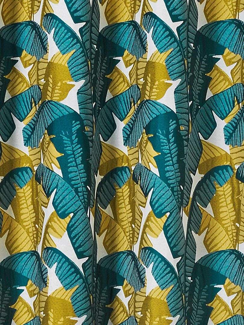 Rideau imprimé Bananier   Vert foncé