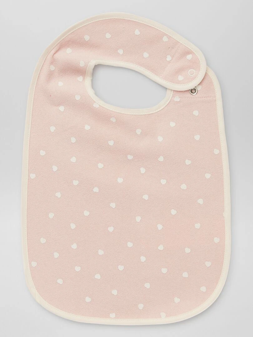 Lot de 5 bavoirs éponge   Rose/beige