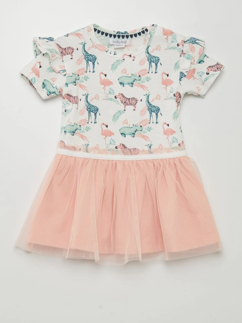 Ensemble robe + legging + bandeau   3 pièces   Rose