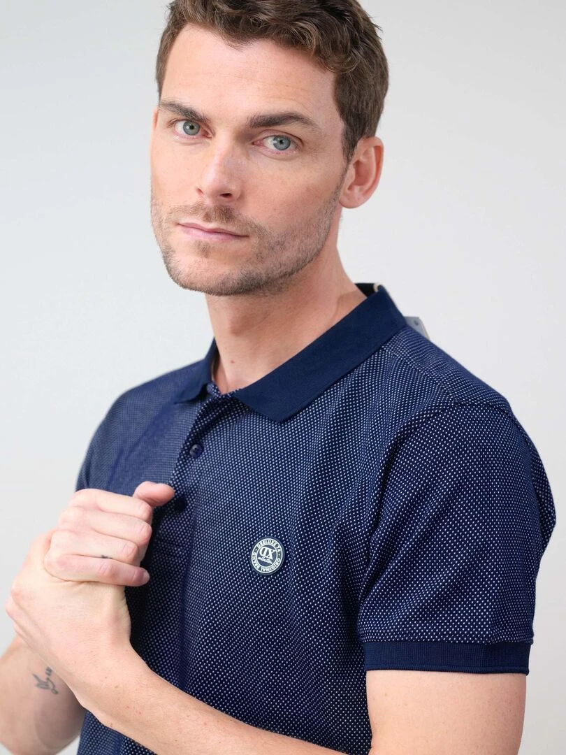 Polo en coton pour homme 'Deeluxe'   Bleu foncé