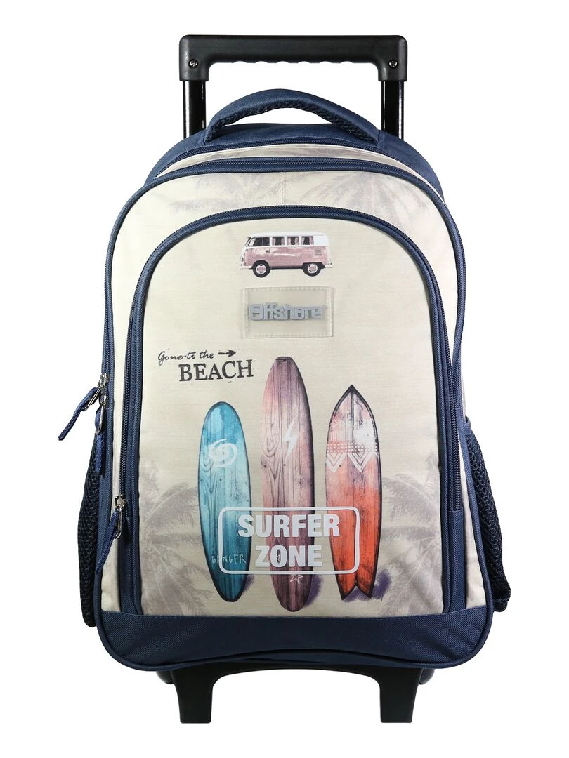 BAGTROTTER Sac à dos à roulettes Offshore Beige Van & Surf Beige