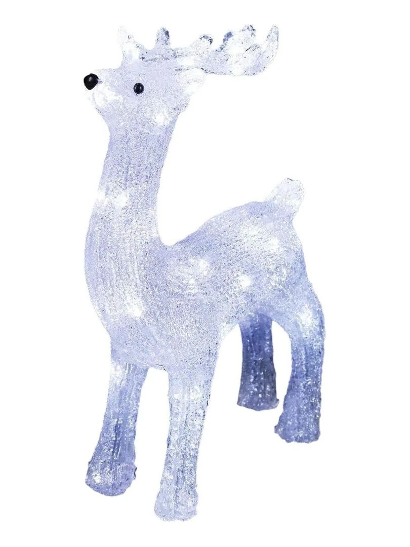 Renne de Noel lumineux exterieur 40 Led 45 cm Blanc
