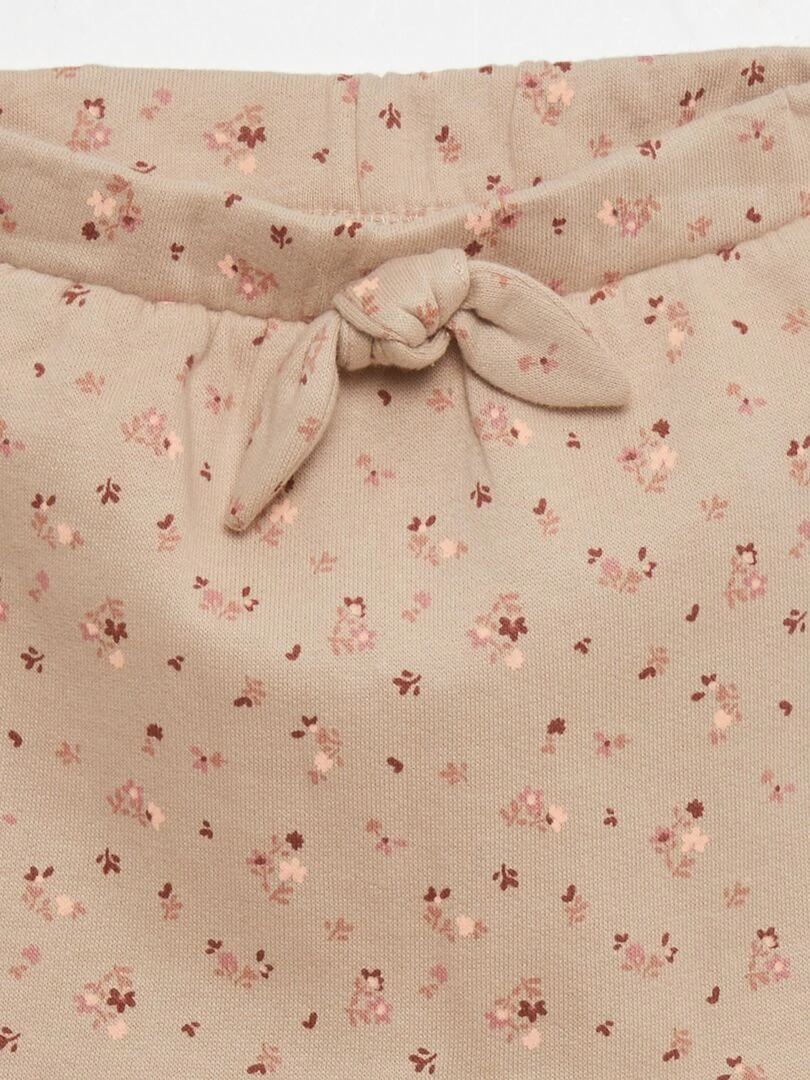 Pantalon sarouel Beige/fleuri