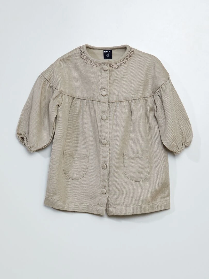 Robe en tencel Beige