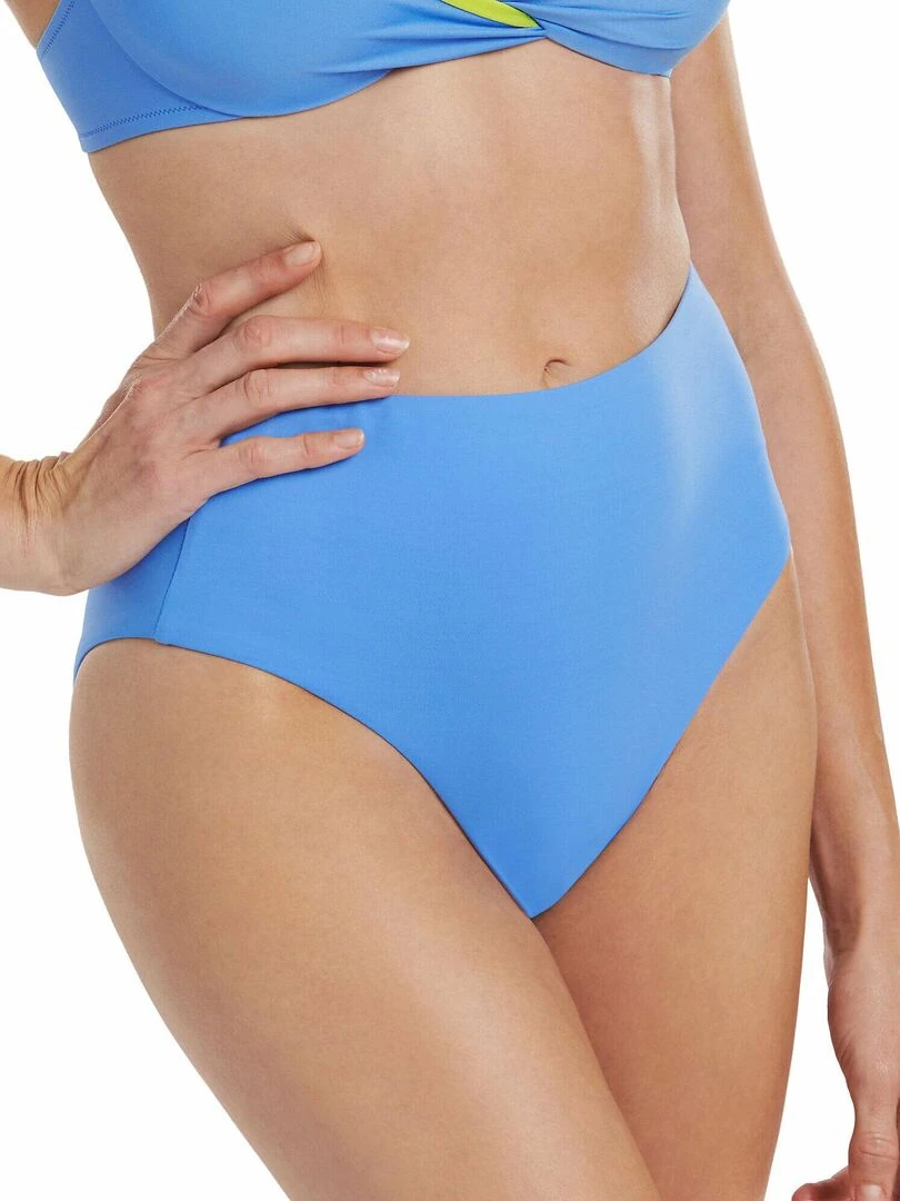 Bas maillot slip de bain réversible taille haute Laos Bleu