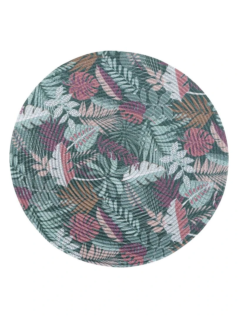Set de table rond Feuille de Jacala Vert