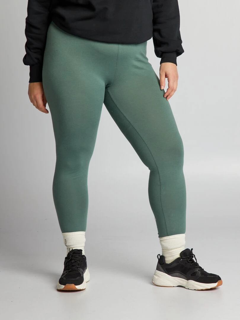 Legging long en coton Vert