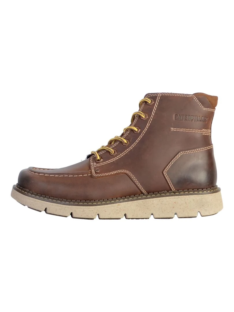 Basket Cuir Caterpillar Covert Boots Marron