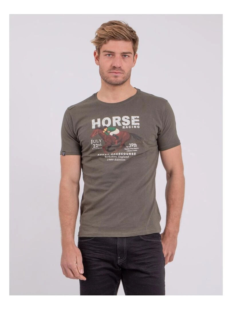 T shirt col rond pur coton NEDER Rouge