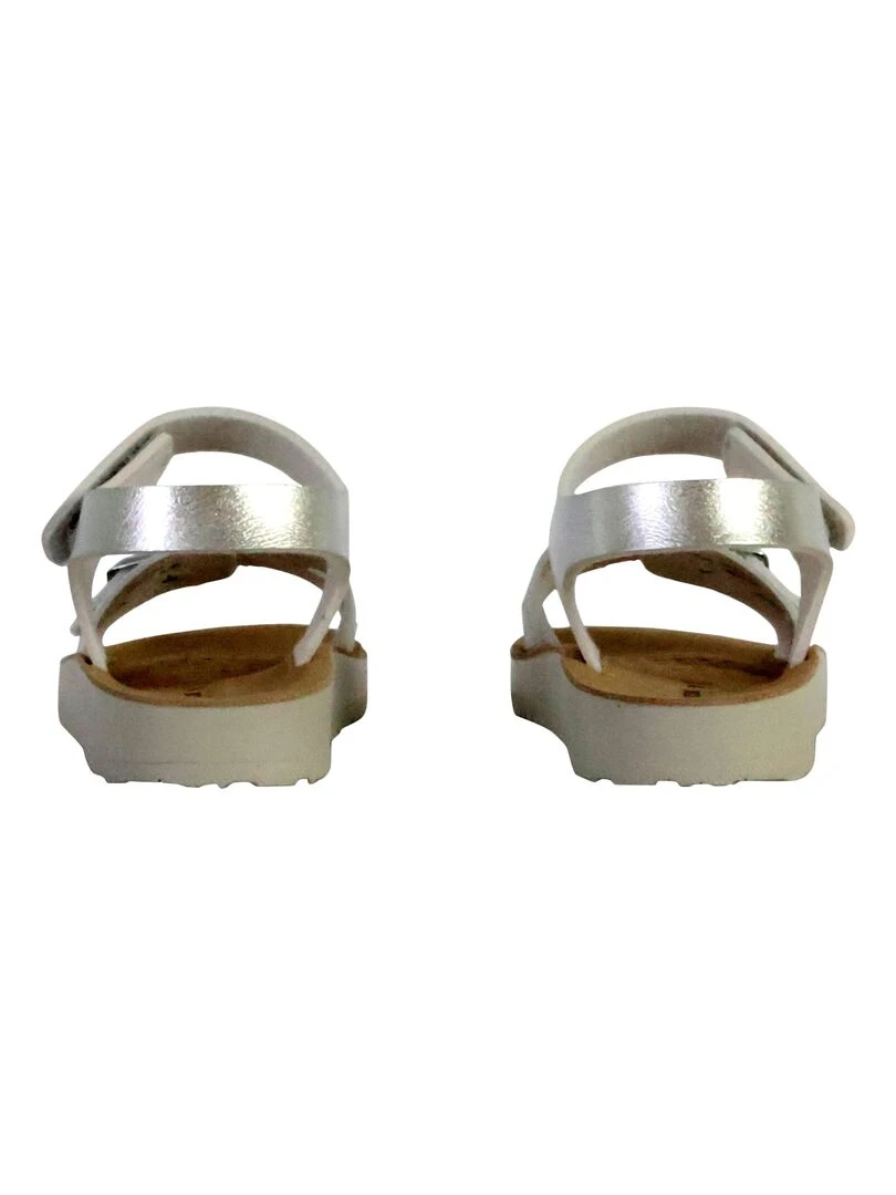 Sandales Cuir Enfant Geox Costarei   Gris