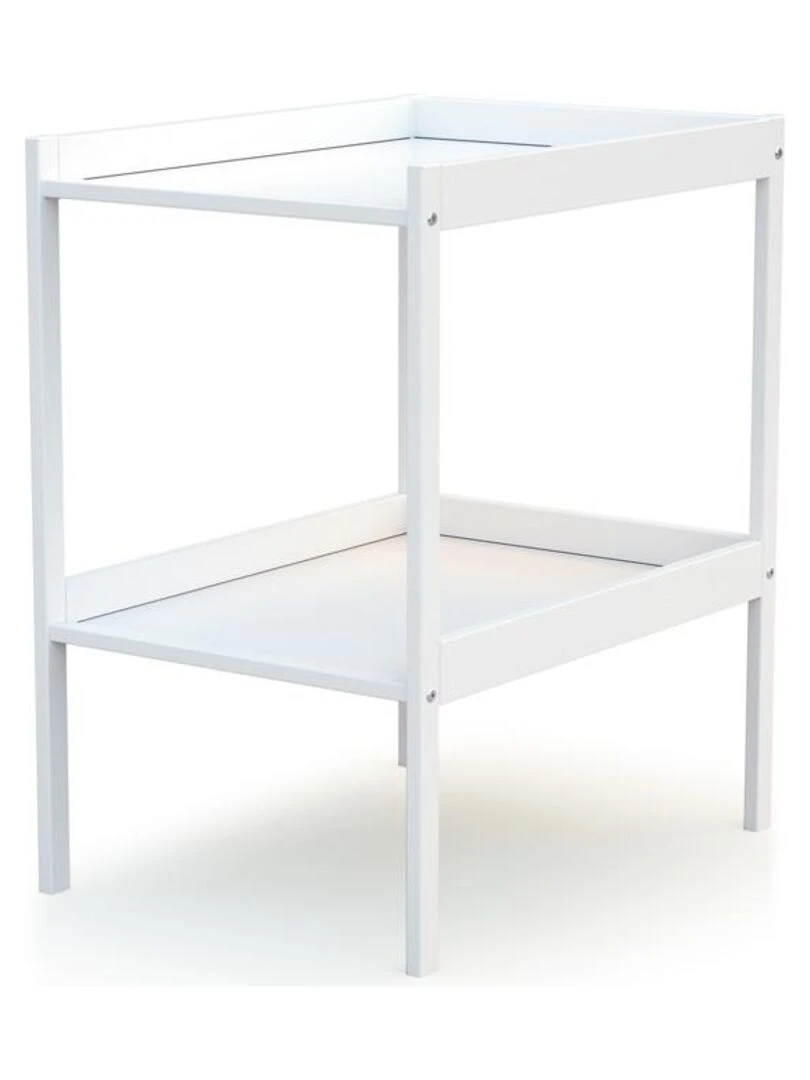 WEBABY Chambre bébé lit et table à langer en bois   Blanc