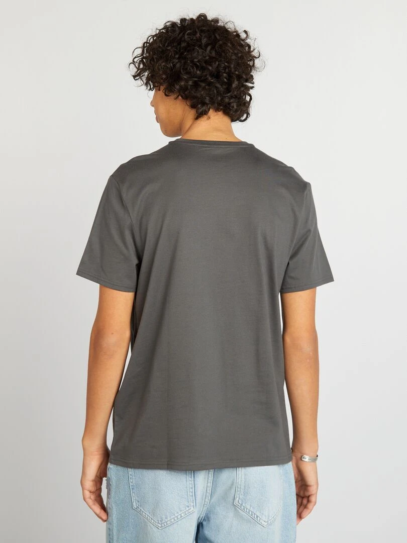 T shirt basique   gris foncé