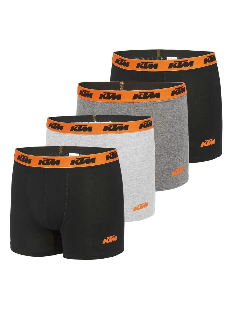 Lot de 4 boxers en coton homme Ktm Noir