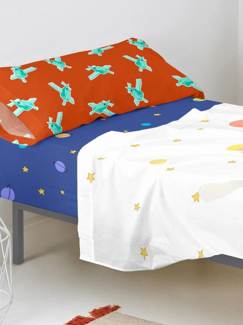 Drap housse Le petit prince "Happyfriday" Blanc