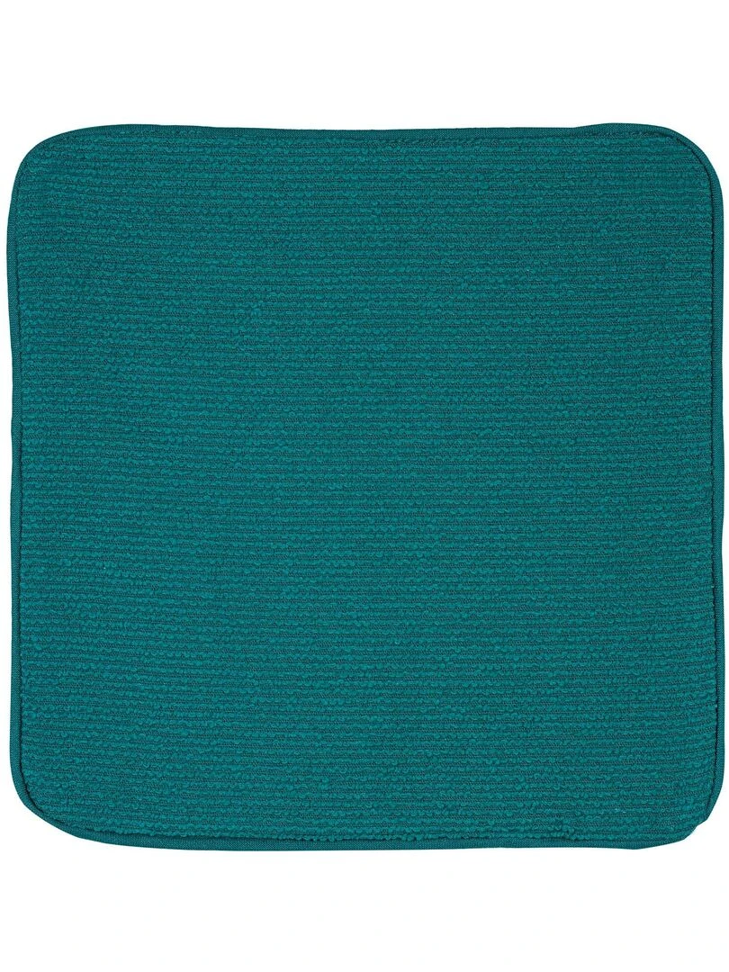 Housse de coussin passepoilée Bleu canard