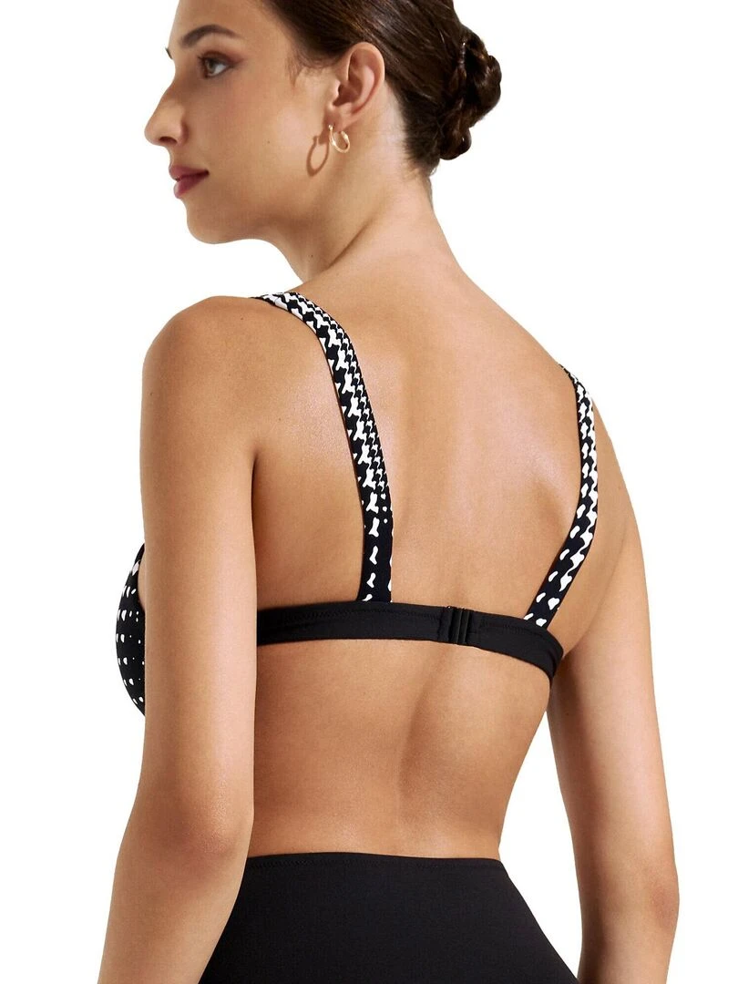 Haut maillot de bain triangle sans armatures Quito Noir