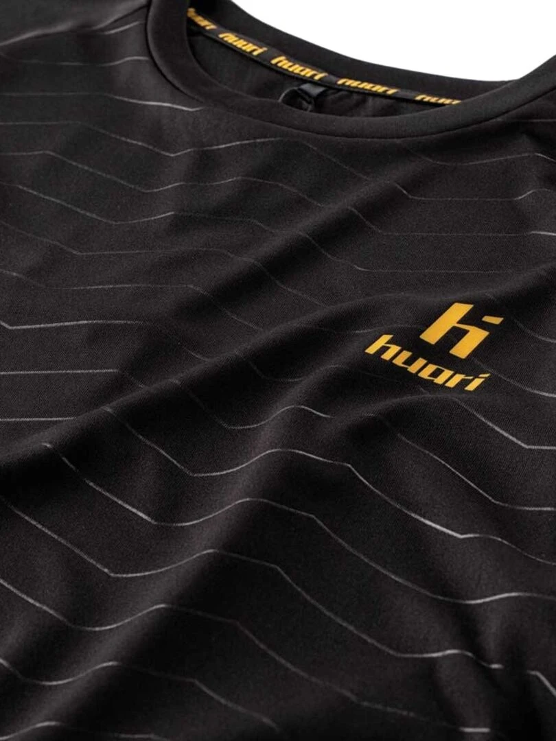 Huari   T shirt MONTEROS   Noir Jaune