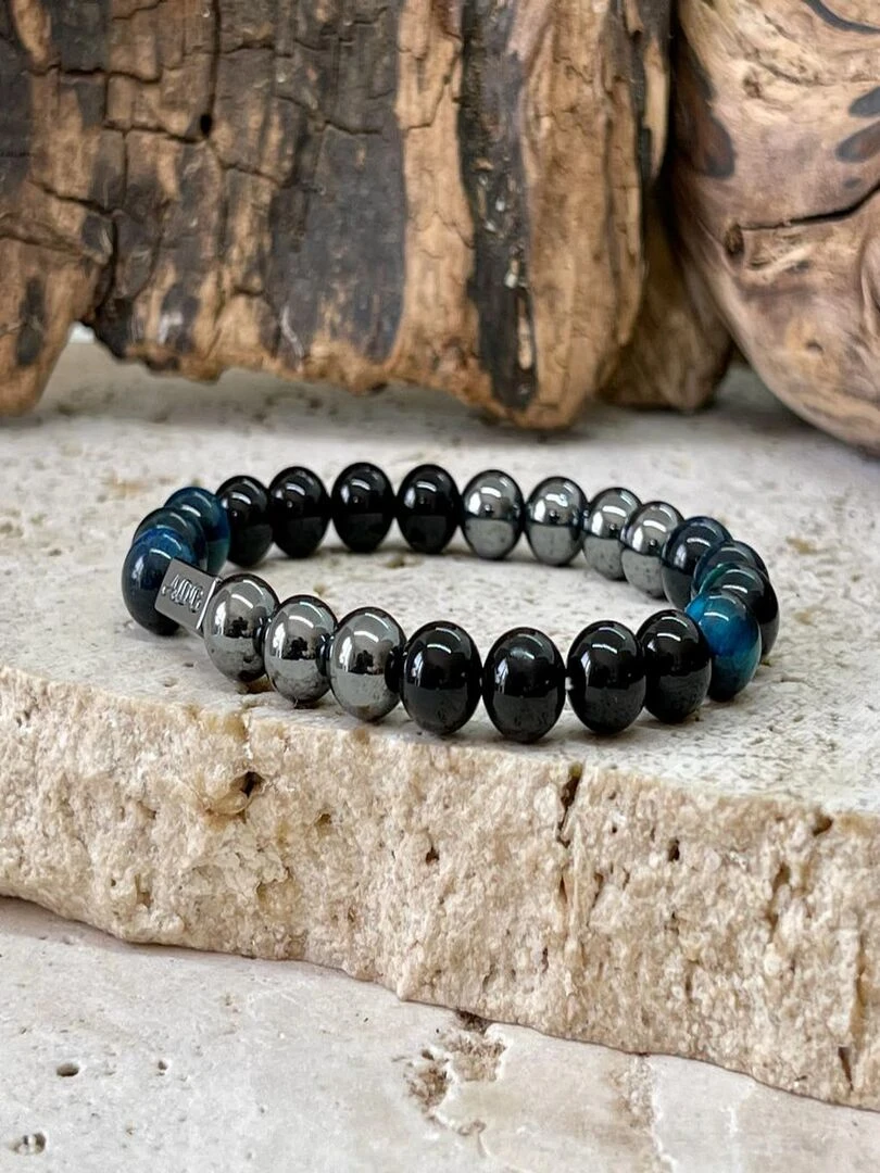 Bracelet triple protection en odt bleu Bleu