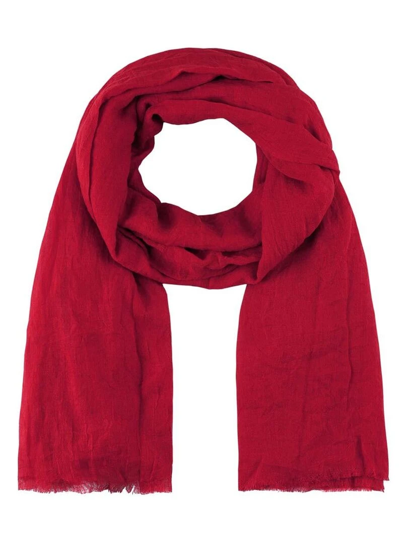 Chèche Froissé Touch Rouge cerise