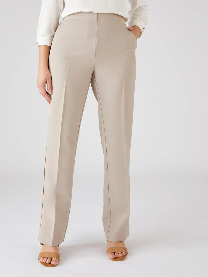 Pantalon confortable à enfiler Damart Taupe