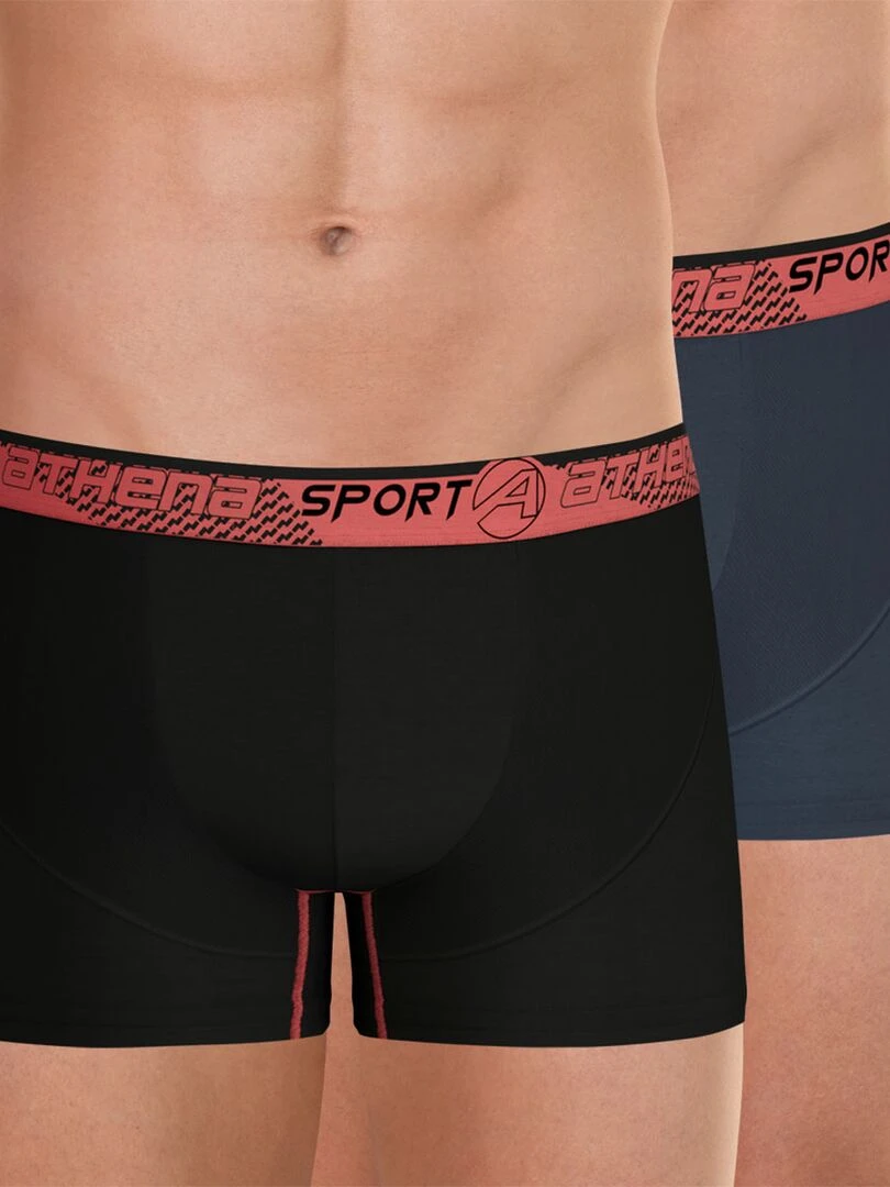 Lot de 2 boxers hommes Running Noir