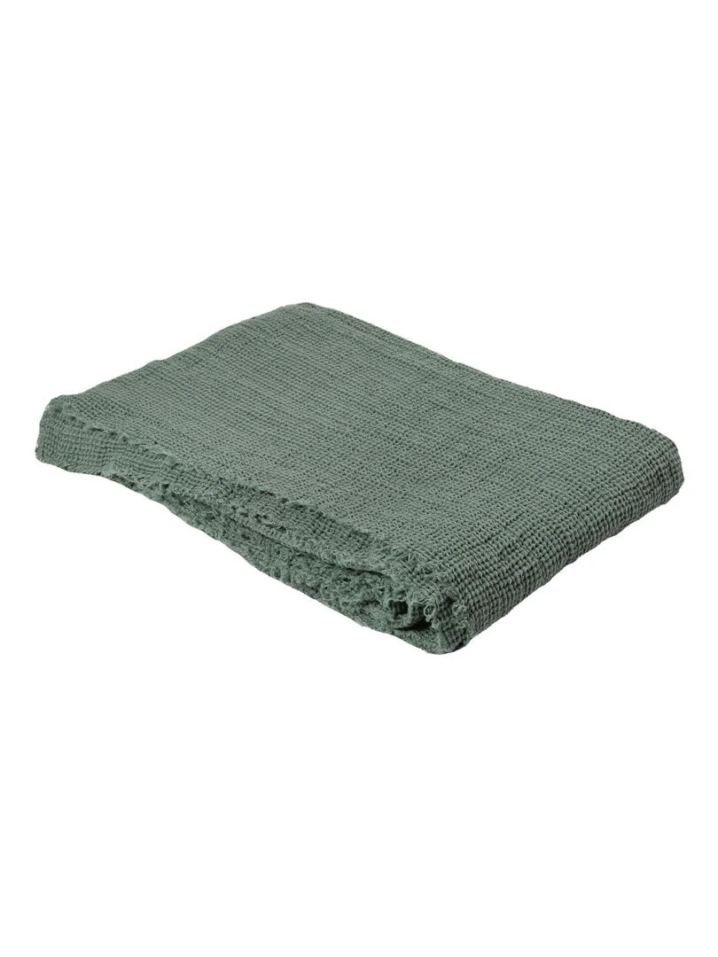 Plaid en lin épais rustique Taupe