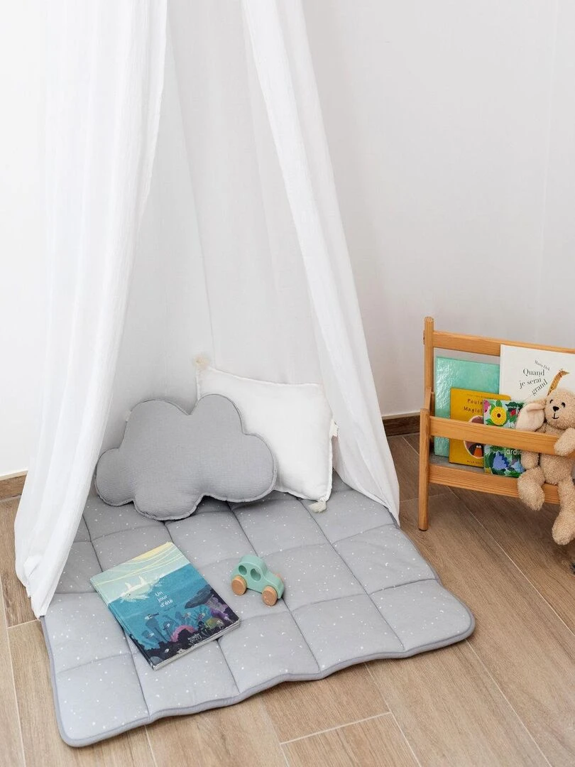 Bemini Tapis de parc et jeu Pady jersey et jersey   Gris