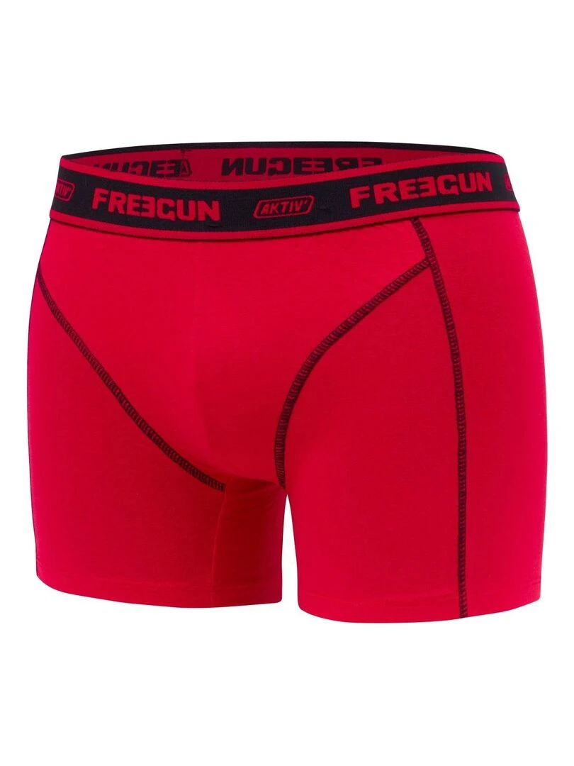 Lot de 4 boxers en coton homme Aktiv Freegun   Orange