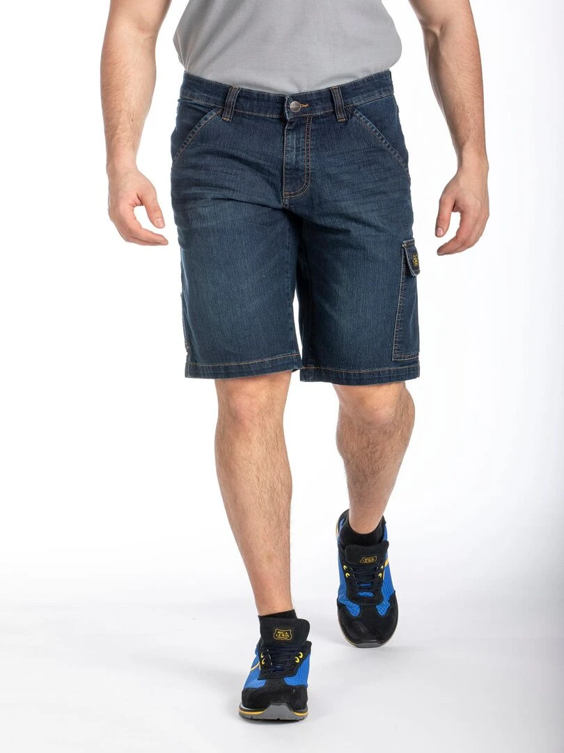 Bermuda coupe charpentier denim stretch DENIM 'Rica Lewis' Bleu