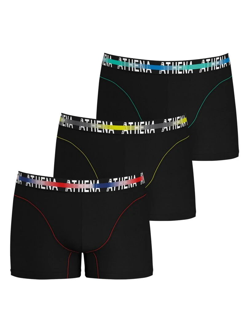 Lot de 3 boxers homme Endurance 24h Noir