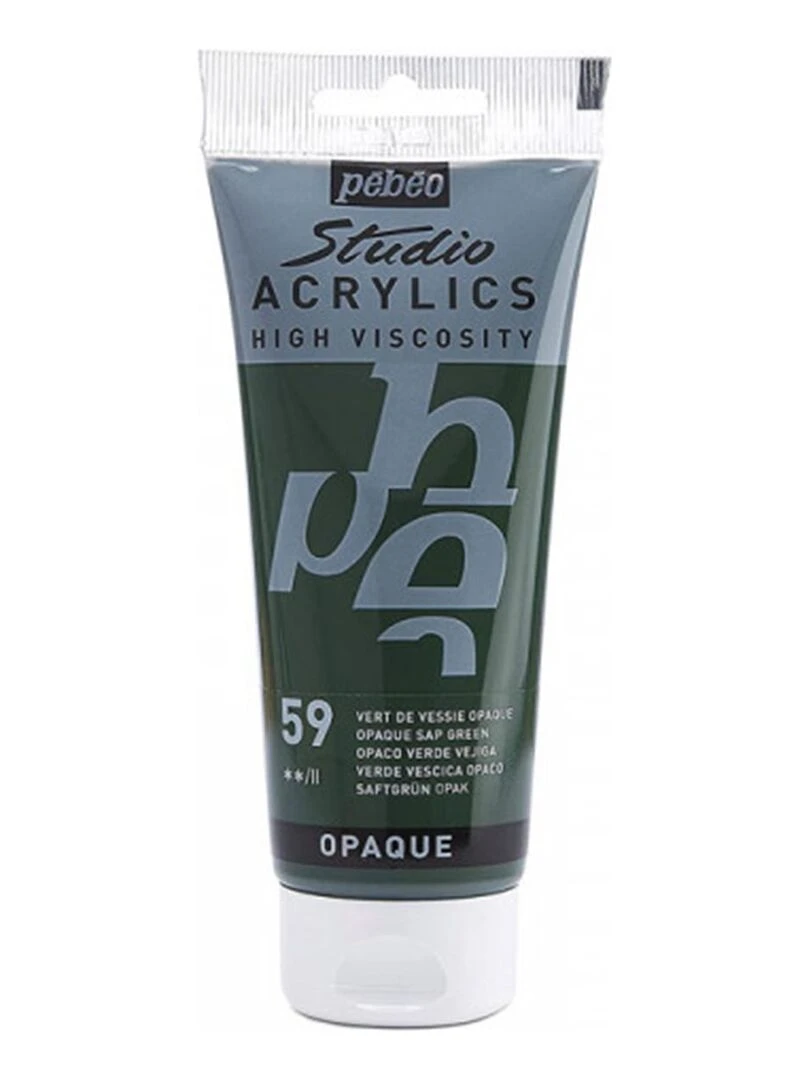 Peinture acrylique opaque Vert foncé 100 ml N/A