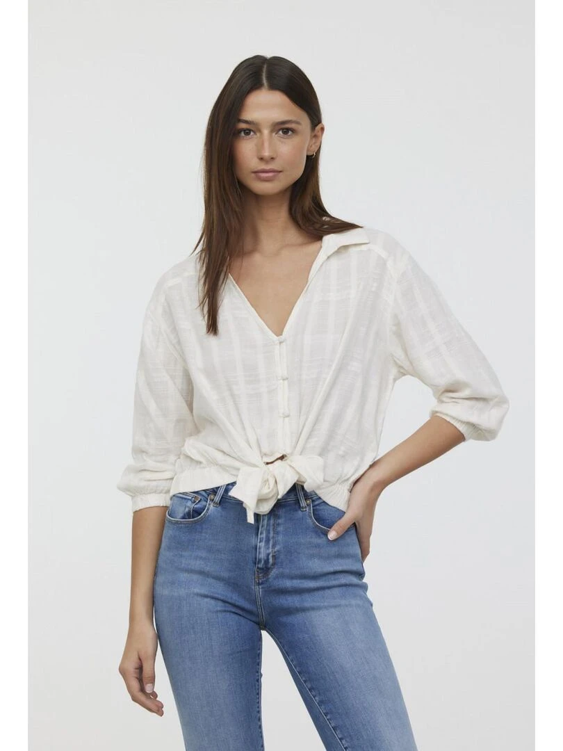 Lee Cooper Chemise manches 3/4 coton regular DATINA Rose clair