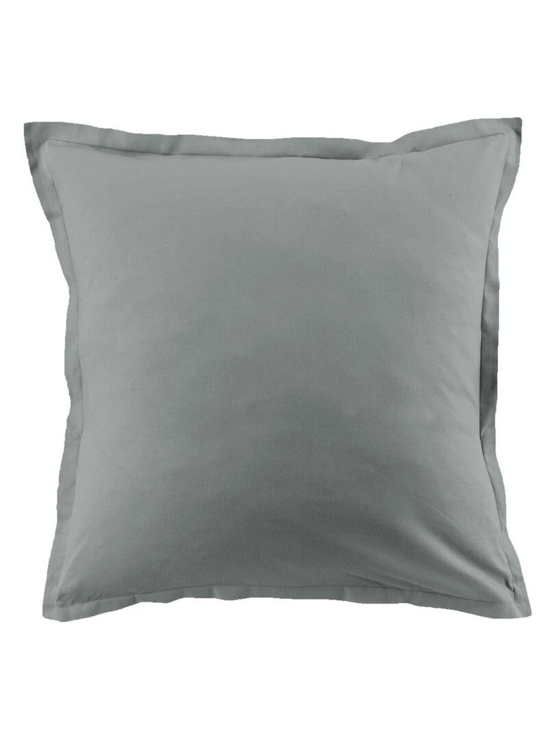 Lot de 2 taies d’oreiller coton uni   Argent